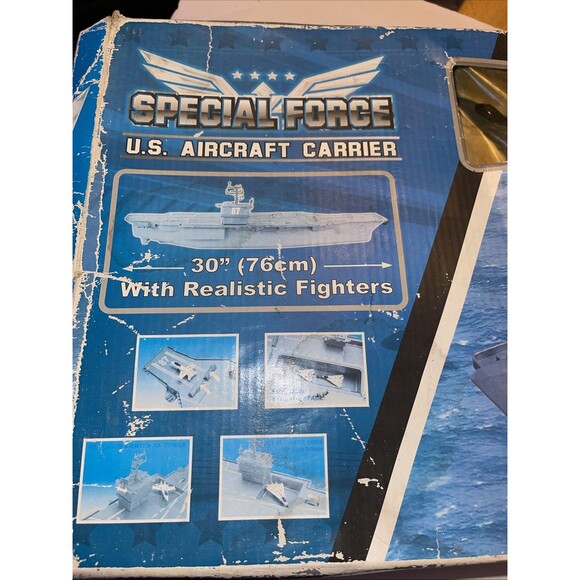 Special Force US Aircraft Carrier 30” Realistic Fighters NWOT DAMAGED BOX  Works - Picture 2 of 4
